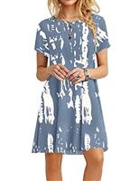 MOLERANI Summer Dresses for Women UK Casual T-Shirt Dress Short Sleeve Ladies Beach Dress