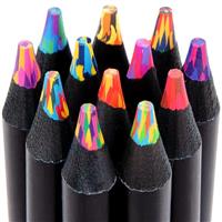 Maqhpu Arts and Crafts for Kids, 12 Pieces Rainbow Pencils, Party Bag Fillers for Kids, Teenage Girls Gifts Birthday Presents, Colouring Drawing Pencils for Children, Gifts for 4-12 Year Old Girls
