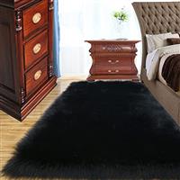 ABWXN Faux Sheepskin Rug, Fluffy Shaggy Area Rugs, Furry Longhair Fleece Rug for Bedroom Bedside Chair Sofa