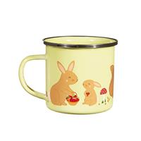 Sass & Belle Garden Friends Enamel Mug Cute Bunny & Squirr