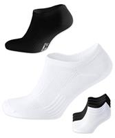 SONNORS 6-Pairs Ankle Socks for Mens Womens - Trainer Socks Breathable Cotton Low Cut Short Anti Blister Running Sock - Black White Gray 4-Sizes
