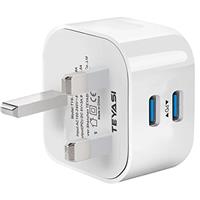 40W USB C Plug Fast Charge, UK 4-Port Multi USB Charger Plug Fast Charging Plug for iPhone 16 15 14 13 12 11 Pro Max SE XS XR Plus, iPad, Samsung Galaxy,Dual Port USBC Power Adaptor Type C Wall Plug