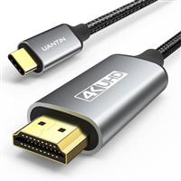 UANTIN USB C to HDMI Cable 3Ft | 4K High-Speed USB 3.1 Type-C to HDMI 2.0 Cord [Thunderbolt 3/4 Compatible] with MacBook Pro/Air,Galaxy S8 to S23,iPhone 15/Pro/Plus/Max,iPad Pro, iMac, Surface
