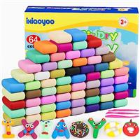 Ixiaoyoo Air Dry Clay, Modelling Clay for Kids, 64 Colors DIY Molding Magic Clay for with Tools, Soft & Non-Sticky, Toys Gifts for Age 3 4 5 6 7 8+ Years Old Boys Girls Kids