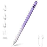 Pencil for Apple iPad 2025-2018, 2X Fast Charge, Palm Rejection, Tilt Sensitivity Stylus Pen for iPad A16 11th/10th/9th-6th Generation, Air M2 M3 11/13 inch/5-3 Gen, Pro M4 11"/12.9", Mini 7/6/5