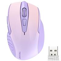 TECKNET Pro Wireless Mouse, 4000 DPI, 2.4G Ergonomic Optical Mouse, Computer Mouse for Laptop, Windows, Chromebook, 6 Button Mouse, 24-Month Battery Life, 6 Adjustment Levels, 36-Month Warranty