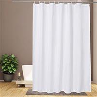 EurCross White Polyester Shower Curtain Mould proof, Water repellant