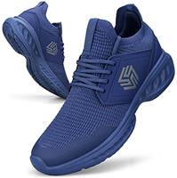 Giniros Mens Trainers Running Walking Shoes Lightweight Sport Athletic Gym Fitness Fashion Training Sneakers Casual Comfortable Breathable Flat Mesh Tennis Shoes Outdoor Jogging
