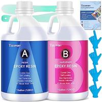 Epoxy Resin Crystal Clear Kit- 32oz/950ml - Casting Resin for Jewellery DIY Resin Coating Easy Cast Epoxy, with Instructions/Bonus Sticks/Graduated Cups/Beak