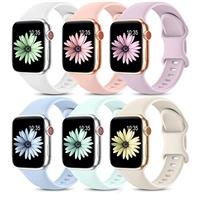 Higgs 6 Pack Sport Straps Compatible with Apple Watch Straps 10 42mm 38mm 40mm 41mm Women Men, Soft Silicone Strap Replacement Watchbands for iWatch Ultra/Ultra 2,Series 9 8 7 6 5 4 3 2 1 SE