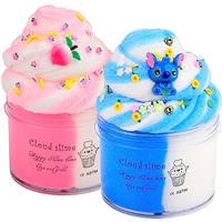 Cloud Slime Kit,With Cute Slimes Charms,Fluffy Slime for Girls and Boys,Stress Relief Toy for Kids Education,Party Favor,Gift and Birthday