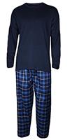 Mens Pyjama Set Tshirt Pyjamas Men Pjs Loungewear Check Woven Sleepwear Pajama Bottom Nightwear Long Sleeve T-Shirts Checked Pjama Lounge Pants Tee Top
