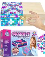 PURPLE LADYBUG Decorate Your Own Jewellery Box for Girls - Gifts for 8 Year Old Girls - Mosaic Kits for Children - Arts and Crafts for Girls Ages 4-12