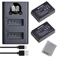 Batmax 2pcs 1800mah LP-E12 Battery and Rapid Dual Charger wi