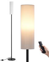 EDISHINE Floor Lamp, Standing Lamp with Wrinkled Linen Lampshade, Floor Lamps for Living Room, Bedroom