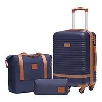 COOLIFE Suitcase Trolley Carry On Hand Cabin Luggage Hard Shell Travel Bag Lightweight with TSA Lock,The Suitcase Included 1pcs Travel Bag and 1pcs Toiletry Bag