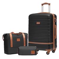 COOLIFE Suitcase Trolley Carry On Hand Cabin Luggage Sets Hard Shell Travel Bag Lightweight with TSA Lock,The Suitcase Set Included 1pcs Travel Bag and 1pcs Toiletry Bag