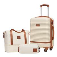 COOLIFE Suitcase Trolley Carry On Hand Cabin Luggage Hard Shell Travel Bag Lightweight with TSA Lock,The Suitcase Included 1pcs Travel Bag and 1pcs Toiletry Bag