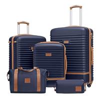 COOLIFE Suitcase Trolley Carry On Hand Cabin Luggage Sets Hard Shell Travel Bag Lightweight with TSA Lock,The Suitcase Set Included 1pcs Travel Bag and 1pcs Toiletry Bag