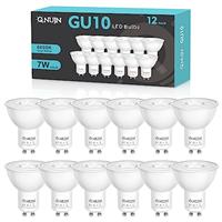 QNUJN GU10 LED Bulbs, Warm White 3000K LED Light Bulbs,7W 500lm Energy Saving GU10 Bulbs,50W Halogen Spotlight Equivalent,38 Beam Angle, Non-Dimmable, for Home Lighting Decor 12 Packs