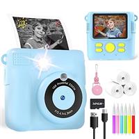 Instant Print Kids Camera for Girls Boys with Printing Photo Paper
