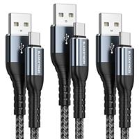 BLACKSYNCZE USB C Cable, 3-Pack 1M Type C Charger Cable Fast