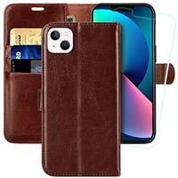 MONASAY Wallet Case for iPhone 14 5G,[Glass Screen Protector Included] [RFID Blocking] Flip Folio Leather Cell Phone Cover with Credit Card Holder6.1-inch