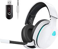 Gvyugke Wireless Gaming Headset,Gaming headphone for PS4 PS5 PC, 2.4Ghz USB Wireless Headset with Mi