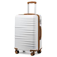 British Traveller Suitcase Durable PC Hard Shell Luggage Suitcase Lightweight Check in Hold Luggage with 4 Spinner Wheels TSA Lock