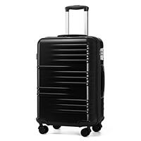 British Traveller Suitcase Durable PC Hard Shell Luggage Suitcase Lightweight Check in Hold Luggage with 4 Spinner Wheels TSA Lock