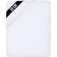 Utopia Bedding Fitted Sheet - 12 Inch (30cm) Deep - Easy Care - Soft Brushed Microfibre Fabric - Shrinkage and Fade Resistant - Bottom Sheet