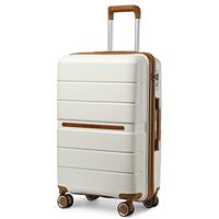 British Traveller Suitcase Check in Hold Luggage Lightweight PP Hard Shell Travel Trolley Suitcase with 4 Spinner Wheels