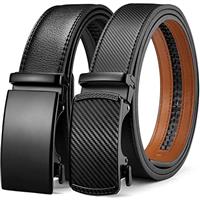 BOSTANTEN Leather Ratchet Belts for Men - Ratchet Mens Belt 1 3/8" with Adjustable Automatic Buckle - Fit for Jeans, Suits and Every Occasion