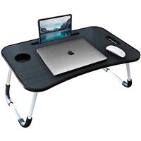 Laptop Desk, Laptop Bed Table with Foldable Legs & Cup Slot, Reading Holder Notebook Stand Breakfast Bed Tray Book Holder for Sofa, Bed, Terrace, Balcony