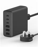 USB C Charger Plug, 6-Port Charging Station, 100W MultiPort Charger, PPS+PD+QC Power Adapter for iPhone 14 Pro Max 13 12 11 SE2020 XS XR 8, Galaxy, iPad, Fast Charging Hub