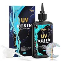 Upgraded UV Resin Kit - Crystal Clear UV Cure Resin Hard for Jewelry Making, DIY Crafts - Low Odor