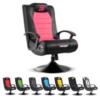 BraZen Stag Kids Gaming Chair for Kids Two Audio Speakers Subwoofer Bluetooth Compatible Boys Girls Small Gaming Chair Foldable Junior Child Speaker Video Games Chairs No Wheels