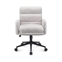 Youhauchair Office Chairs for Home, Faux Cashmere Desk Chair with Adjustable Height, Comfortable Computer Chairs Bedroom Chair, Faux Fur Office Chair