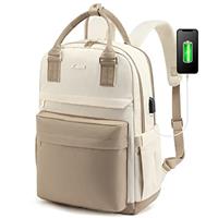 LOVEVOOK Laptop Backpack Womens, 15.6 Inch School Bags for Women Waterproof Computer Rucksack with USB Port for Travel Business College Work