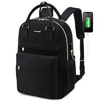 LOVEVOOK Laptop Backpack Womens, 15.6 Inch School Bags for Women Waterproof Computer Rucksack with USB Port for Travel Business College Work