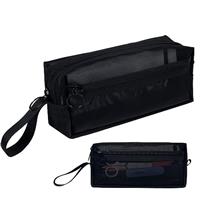 Moyad Mesh Pencil Pen Case Black Large Capacity Pencil Pouch