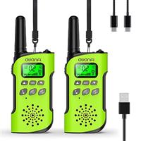 AWANFI Walkie Talkies for Kids, Rechargeable Walkie-Talkie with Li-Ion Battery, 2 Way Radios, Walky Talky with Flashlight,VOX,USB-C Cable, for Outdoor Camping, Kids Toy for 3-12 Years Old