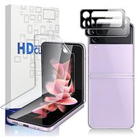 Vizvera for Samsung Galaxy Fold 5 Screen Protector [Not Glass] Accessories Flexible EPU Film and Tempered Glass Camera Lens Screen Protector HD Clear Full Coverage Bubble Free