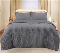 Utopia Bedding Seersucker Duvet Cover Set