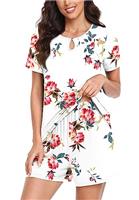 Aodemo Women's Summer Plus Size Dressy Chiffon Blouse 3/4 Sl