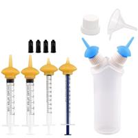 Gufastoe Pet Feeding Bottle with Two Silicone Nipple and Syr