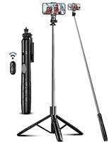 71" Phone Tripod & Selfie Stick, All in One Extendable Cell Phone Tripod with Wireless Remote, Tripod Stand for iPhone & Travel Tripod 360 Rotation