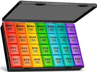 Pill Boxes 7 Day 4 Times a Day, Weekly Tablet Organiser Large Daily Pill Box Organiser 7 Day Travel Dosette Box with 28 Copartments, 7day Medication Organizer for Vitamins Pillbox