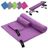 Microfibre towel 2 Pack |160x80cm+80x40cm| Ultra Lightweight Travel Towel, Quick Dry Microfiber Towel for Sports Gym Camping Beach Swimming