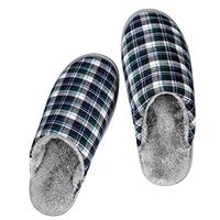 riemot Womens Mens Slippers, Memory Foam Fluffy Comfort Slippers, Winter Warm Indoor Outdoor Shoes, Fur Collar Fleece Lined House Slippers